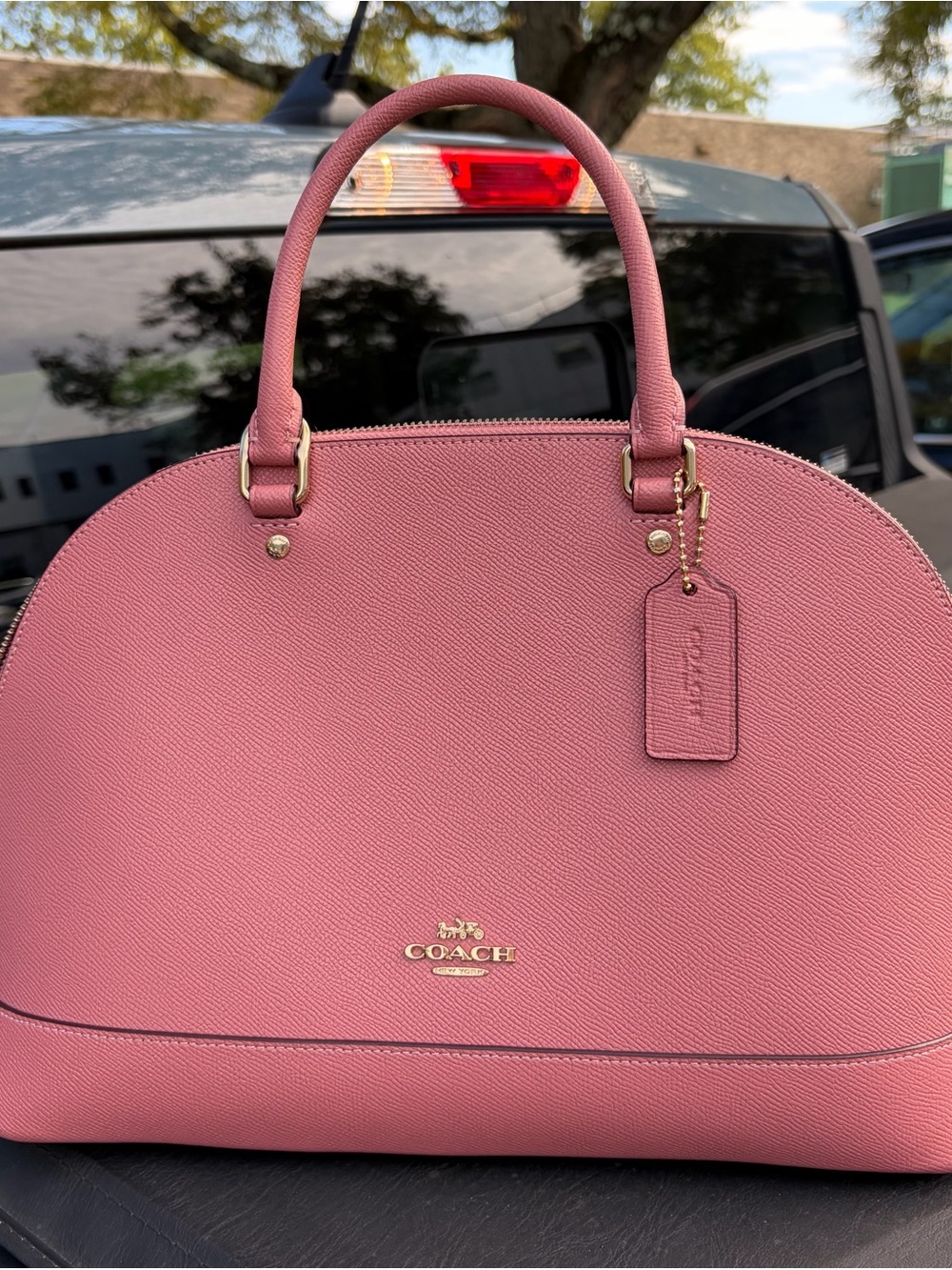 Coach Small Sierra Satchel - Pink Leather - Purse / Handbag - Gold Hardware